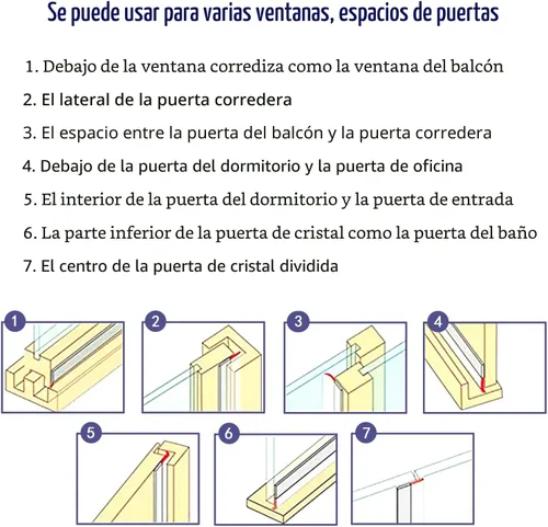 Miniatura 3 de TAROSE - Tira de sellado para clima, cinta adhesiva de silicona de 33 pies (transparente, 25 mm) para puerta, ducha, ventana, evita corrientes