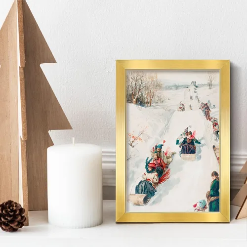 Miniatura 5 de Annecy Portarretratos dorado de 4 x 6 pulgadas (1 unidad), marco de fotos de 4 x 6 pulgadas para decoración de pared o escritorio, estilo clásico