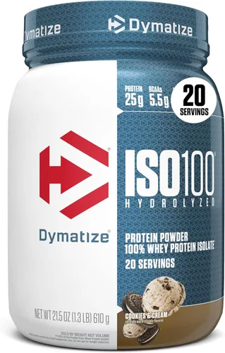 Miniatura 18 de Dymatize x Dunkin' Glazed Donut ISO100 Proteína de suero en polvo, 0.88 oz de proteína, 0.19 oz de BCAA, 120 Cal., Sin gluten, 0.04 oz de grasa