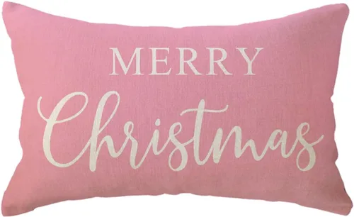 Miniatura 9 de Fundas de almohada lumbar de Navidad estilo granja, fundas de cojín de vacaciones de invierno, fundas de almohada decorativas rectangulares