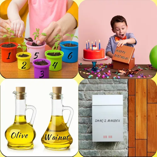Miniatura 5 de 710 piezas de 10 hojas de calcomanías de letras, autoadhesivas, impermeables, de 1 pulgada, calcomanías de vinilo para números de buzón, calcomanías