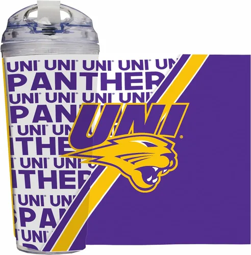 Miniatura 37 de Rico Industries Taza acrílica NCAA estándar de 24 onzas con tapa con bisagra, taza de doble pared oficialmente licenciada con pajita