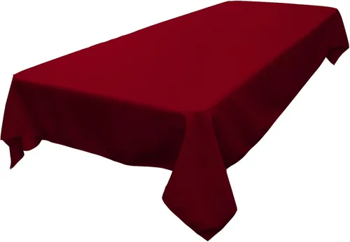 Miniatura 55 de LA Linen Mantel rectangular lavable de popelín de poliéster, resistente a las manchas y a las arrugas, cubierta de mesa 60x84, mantel de tela