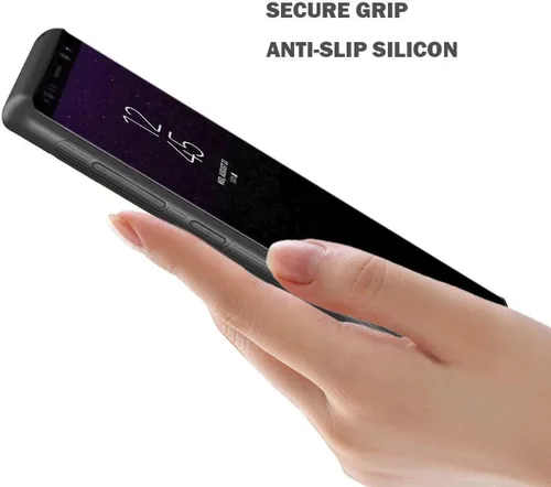 Miniatura 2 de Fundas diseñadas para Samsung Note 10 Plus con parte trasera de calidad de vidrio templado+carcasa híbrida de TPU marco, cubiertas delgadas