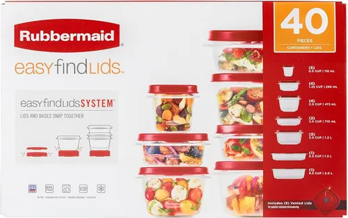 Miniatura 7 de Rubbermaid Contenedores de almacenamiento de alimentos de 42 piezas con tapas