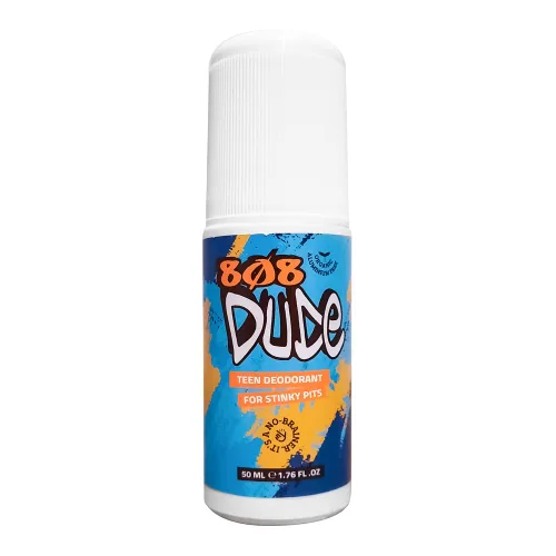 Desodorante orgánico certificado 808Dude para niños adolescentes. Elimina los hoyos apestosos de los niños. Sin aluminio. Ingredientes nativos y