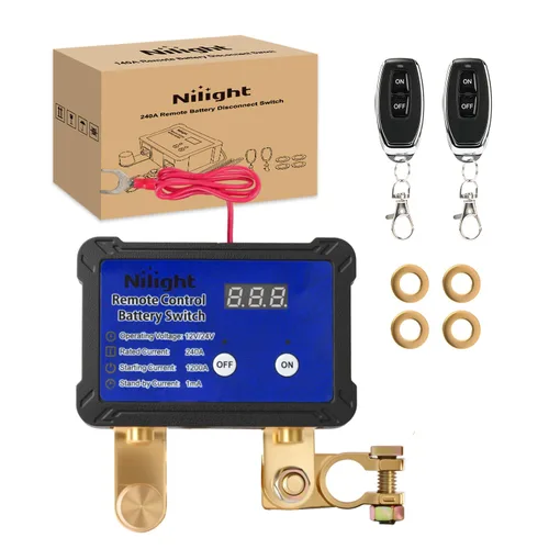 Miniatura 10 de Nilight Relé de Arranque de 120A, Interruptor de Relés Divididos de 4 Pines, 12V Continuo Servicio Pesado SPST Alta Corriente 4 Terminales Control