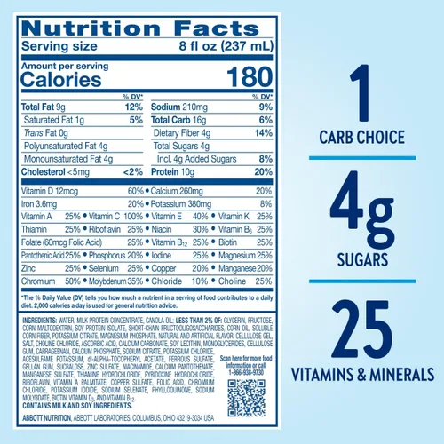 Miniatura 5 de Glucerna Original - Batido para el cuidado de la diabetes, Vainilla Casera, reemplazo de comida para diabéticos para apoyar el manejo del azúcar