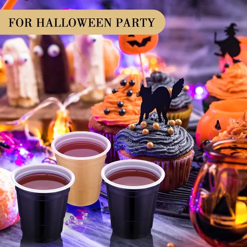 Miniatura 3 de Dandat Paquete de 200 vasos de plástico de 2 onzas, vasos de plástico desechables para barbacoa, fiesta de Navidad, degustaciones, muestras