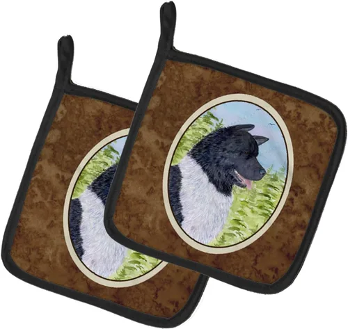 Miniatura 280 de Caroline's Treasures SS8617PTHD - Juego de soportes para ollas de cocina resistentes al calor, almohadillas calientes para horno para cocinar, Husky