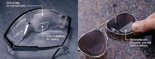 Miniatura 3 de Calabria Hydrotac OPTX 20/20 Lentes de Lectura Bifocales Adhesivas de Aumento para Gafas de Sol Reutilizables Transparente (paquete de 2)