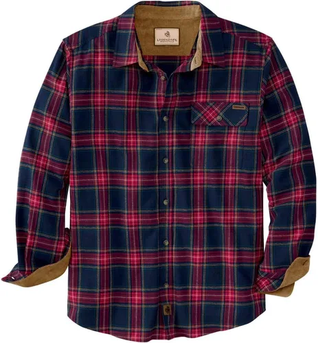 Miniatura 10 de Legendary Whitetails Camisa de franela de manga larga con botones para hombre, 100% algodón