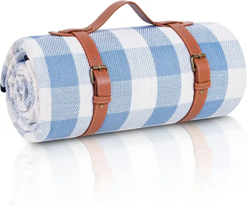 Miniatura 8 de sapsisel Manta de picnic extragrande de 80 x 60 pulgadas, manta de picnic impermeable para la playa