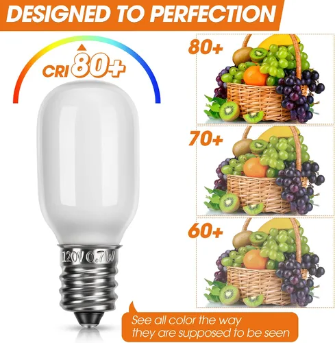 Miniatura 4 de Meonum 6 Piezas Bombillas de Repuesto de Aldea Navideña, Bombillas LED T20 con Base de Candelabro E12, Accesorios de Luz de Repuesto de 0.7 W 120 V