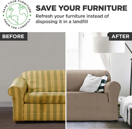 Miniatura 3 de Zenna Home Simply Fit - Funda elástica para sofá (1 pieza), color moca