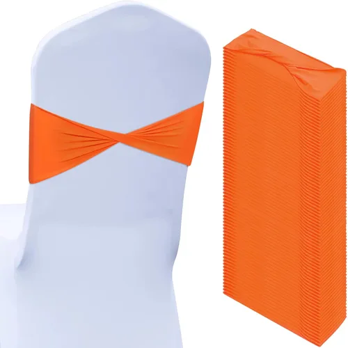 Miniatura 9 de Kinlop 50 Piezas Bandas de Spandex para Sillas Lazos Bandas para Sillas Bandas Deslizantes para Fundas Bandas Elásticas Lazos Sin Hebilla