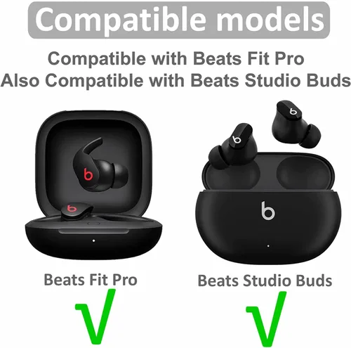Miniatura 4 de JNSA 12 piezas de repuesto para auriculares compatibles con auriculares Beats Fit Pro, puntas de auriculares de silicona S/M/L 3 tamaños, 6 pares