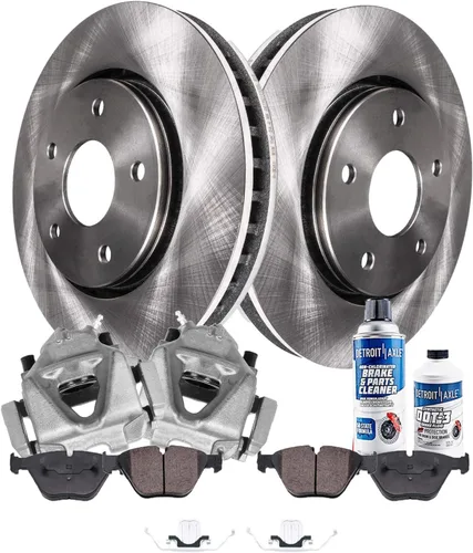 Miniatura 30 de Detroit Axle - 4 rotores de freno para Ford 2012 2013 2014 F-150 Lobo, repuesto de rotores de freno de disco: rotor delantero de 13.78 pulgadas