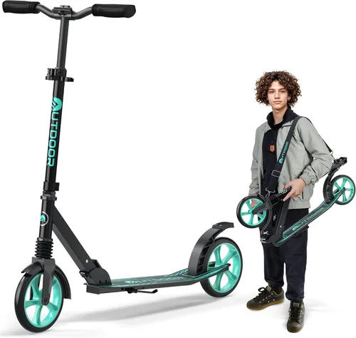 Miniatura 12 de Outdoor Cruiser Patinete para edades de 6+, para niños, adolescentes y adultos, carga máxima 250 LBS, plegable, ruedas grandes de 8 pulgadas, doble