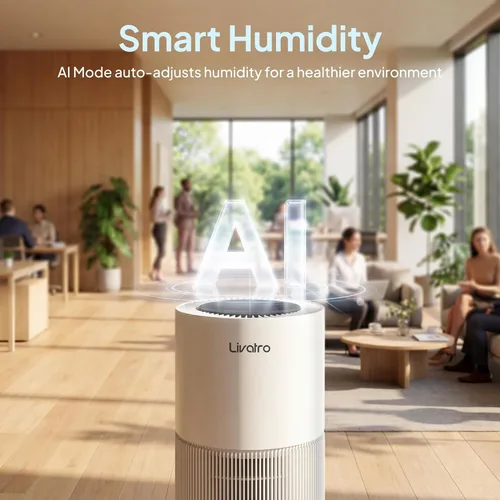 Miniatura 3 de Humidificador evaporativo de 8L para habitaciones grandes de hasta 1000 pies ² - Evaporación fría segura para bebés y mascotas, salida de 30.4 fl 8L
