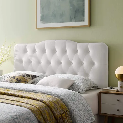 Miniatura 9 de Modway Annabel - Cabecero de terciopelo con estilo capitoné de diamantes para cama individual en color rosa