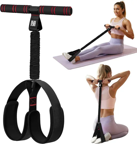 Miniatura 8 de Pedal Resistance Band with Handle Upgraded 55LBS Exercise Resistance Bands for Core, Abs, Legs, Glutes, Arms, Strength, Physical Therapy, Pilates