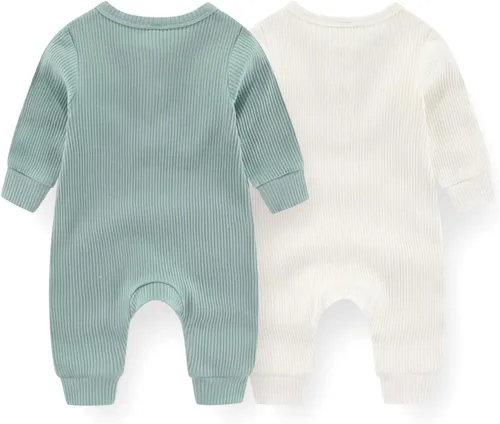 Miniatura 43 de ZAV Mono de manga larga unisex para bebé, niño y niña, 2