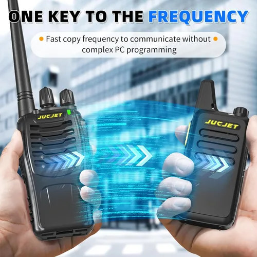 Miniatura 3 de Walkie Talkies (paquete de 4), incluye auriculares originales, cable tipo C, base de carga USB, cuenta con emparejamiento de un solo clic, reducción