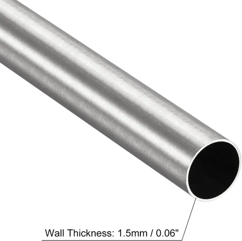 Miniatura 102 de uxcell Tubo de acero inoxidable 304, diámetro exterior de 34 mm x 1,5 mm de espesor de pared, 300 mm de longitud de tubería metálica para maquinaria