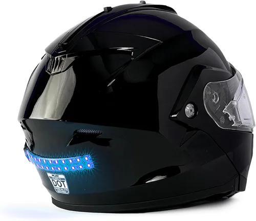 BITEHARDER Luz de seguridad para casco de moto de nieve - Azul