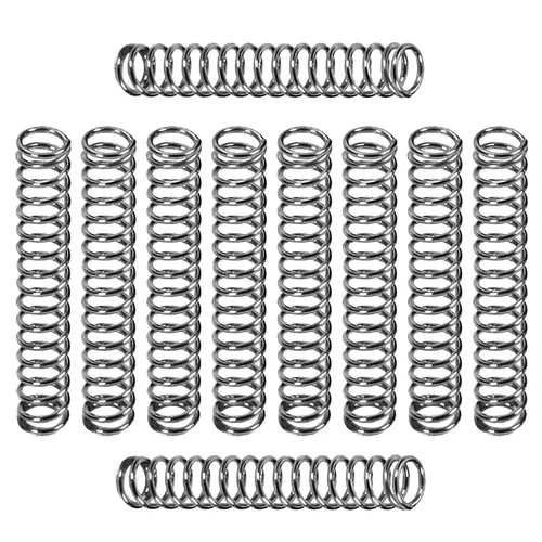 Miniatura 23 de MroMax 20Pcs Compressed Spring, 0.04" Wire Dia, 0.31" OD, 1.57" Free Length, Gray Black Spring Steel Extended Coil Compression Spring