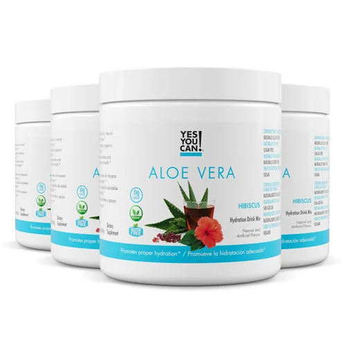 Miniatura 20 de Yes You Can! Mezcla de bebida en polvo de aloe vera, refuerzo de hidratación infundido con extracto de aloe vera orgánico puro, deliciosos sabores