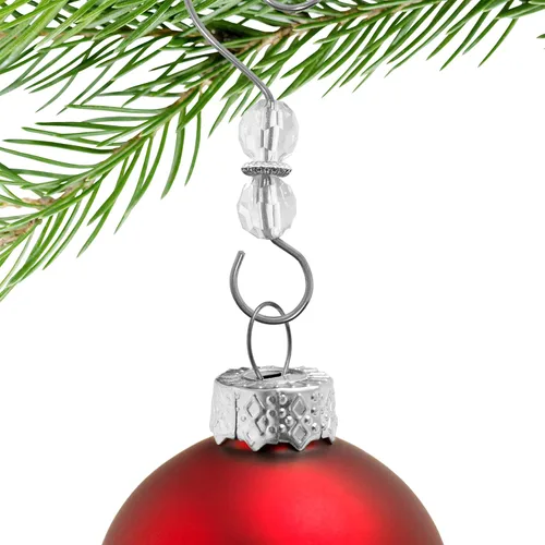 Miniatura 3 de Ganchos para adornos de Navidad, detalles de joyas transparentes, juego de 24 piezas, ganchos decorativos para adornos de árbol de Navidad