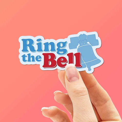 Miniatura 3 de Ring the Bell - Adhesivo para botella de agua Hydroflask, calcomanías de béisbol para laptop, regalos de los Phillies