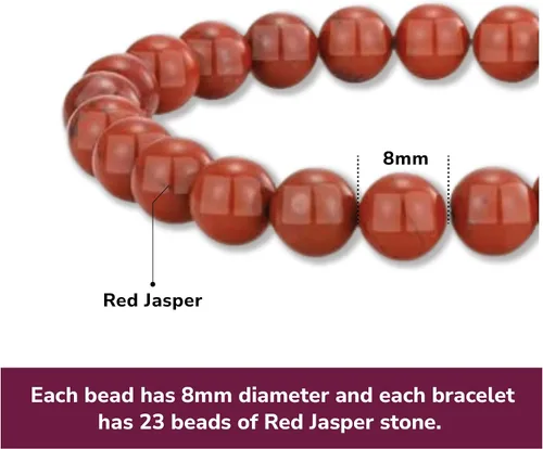 Miniatura 110 de Crystal Vibe Pulseras de cuentas de 0.315 in para mujeres y hombres, pulseras de cristal con piedras preciosas naturales, tamaño elástico ajustable