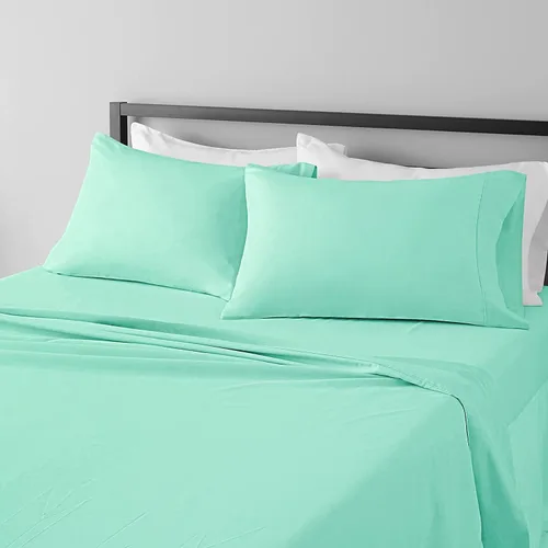 Miniatura 40 de Juego de sábanas de tamaño King, 4 piezas, sábanas negras King, sábanas de lino ultra suaves y transpirables para cama tamaño King, sábanas de cama