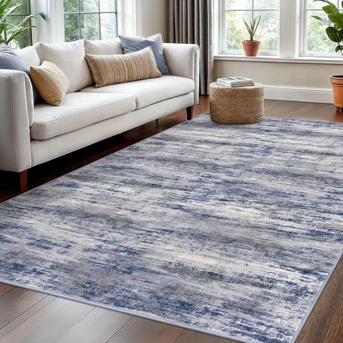 Miniatura 93 de KOZYFLY – Alfombra de pasillo moderna y lavable de diseño abstracto verde, 2 x 5 pies, antideslizante, suave y de pelo corto, ideal para cocina