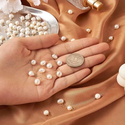 Miniatura 6 de Colgantes de perlas de agua dulce cultivadas naturales mezcladas teñidas perlas reales colgantes para pendientes, collares, pulseras joyería