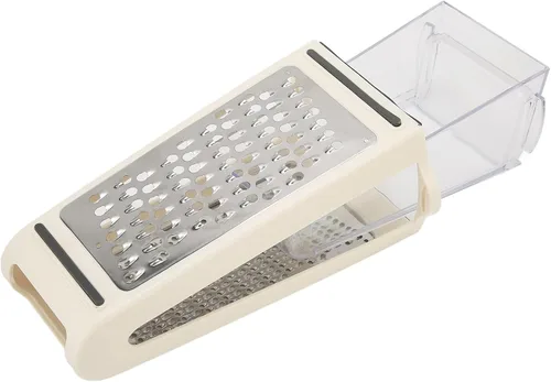 Rallador de acero inoxidable, Rallador de queso de caja, Rallador de queso con contenedor, Rallador manual de verduras para jengibre, papas