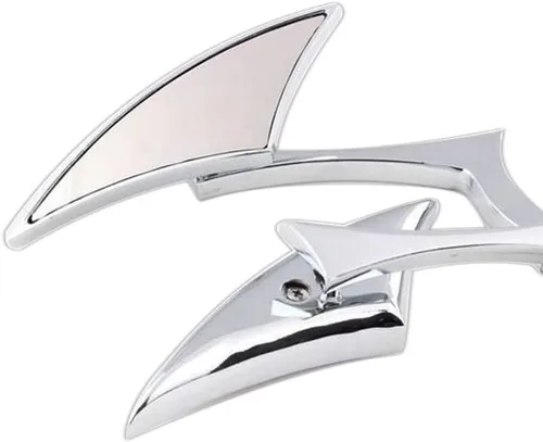 Miniatura 8 de DREAMIZER Espejos para motocicleta cromados compatibles con Harley Davidson - Espejo lateral mini en forma de lanza para Sportster 48, Road Glide