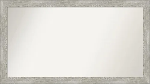 Miniatura 79 de Amanti Art Espejo de baño gris para sobre el fregadero, 31 x 48 pulgadas, espejo de tocador rectangular estrecho de color gris, marco de madera