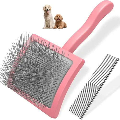 Miniatura 17 de 2 cepillos deslizantes para perros y peines de mascotas, cepillo profesional de aseo para perros (Goldendoodles, caniches, labradoodles)