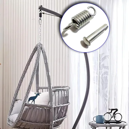 Miniatura 4 de Perchas de resortes oscilantes para porche, resortes resistentes para silla, perchas de suspensión resistentes para montaje en techo para columpios