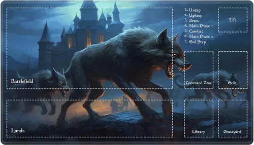 Miniatura 92 de Alfombra de juego con zonas para juego de cartas MTG, alfombras de juego de mesa, alfombras de juego de mesa de Magic, 61x35.5 cm, alfombra de juego