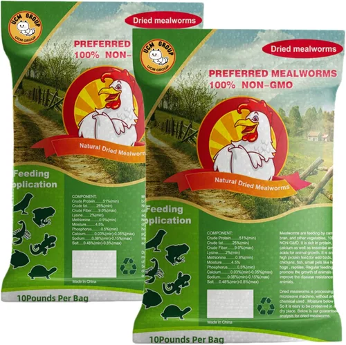 Miniatura 7 de UCM Group - Gusanos de harina secos de 5 libras para aves silvestres, pollos, alimento orgánico para pollos con alto contenido de proteínas, 100%