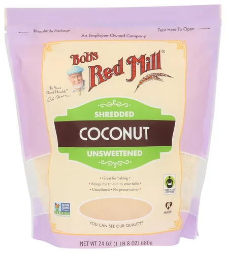 Miniatura 3 de Bob's Red Mill Coco Rallado, 24 oz (Paquete de 4) - Sin OGM, Certificado de Comercio Justo, Vegano, Apto para Paleo, Apto para Keto, Kosher