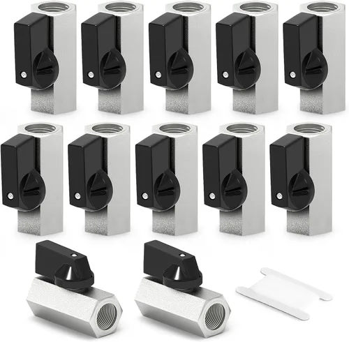 Miniatura 13 de GASHER 12PCS Mini Brass Ball Valve Shut Off Switch, 1/2 Inch Female x 1/2 Inch Female Thread Pipe Fitting