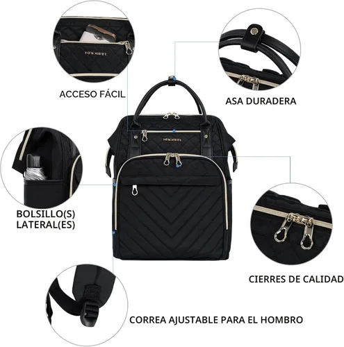 Miniatura 5 de KROSER Mochila para Laptop de 17" Elegante Mochila Repelente al Agua Mochila Casual Universitaria de Día con Puerto USB Bolsa de Trabajo de Viaje