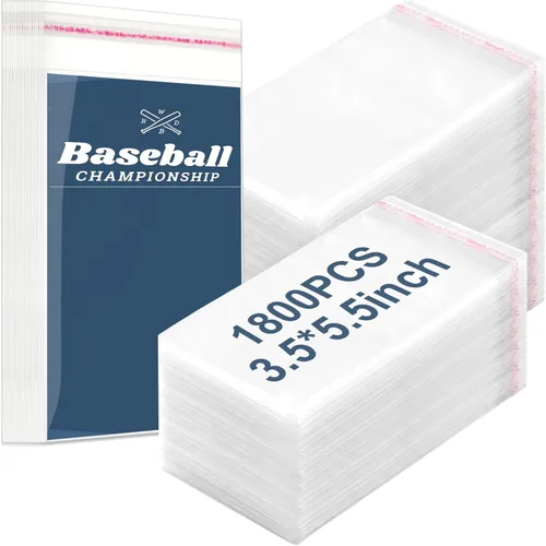 Miniatura 8 de Lewtemi 100 fundas graduadas para tarjetas, bolsas resellables de equipo para tarjetas de intercambio, béisbol, deportes, losas, protección de losas