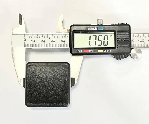 Miniatura 3 de Paquete de 10: (1.75 pulgadas (1-3/4 pulgadas), tapón cuadrado de plástico, tapa de extremo de tubo (14-20 G) para longitud interior de 1.59 a 1.68